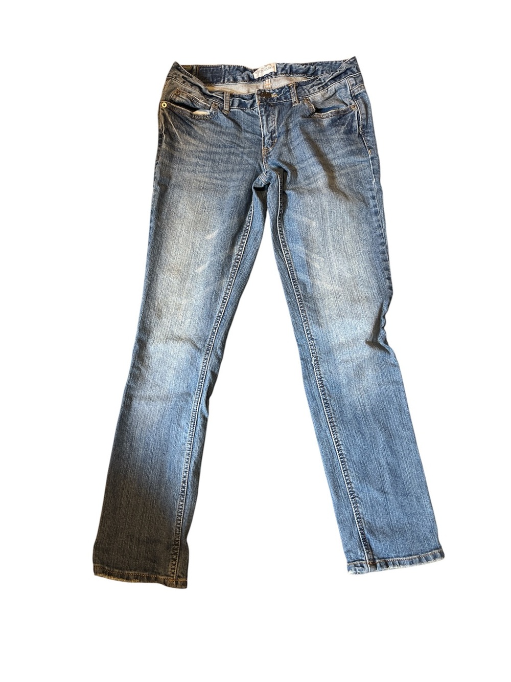 Aeropostale bayla skinny 5/6 short jeans medium wash distressed